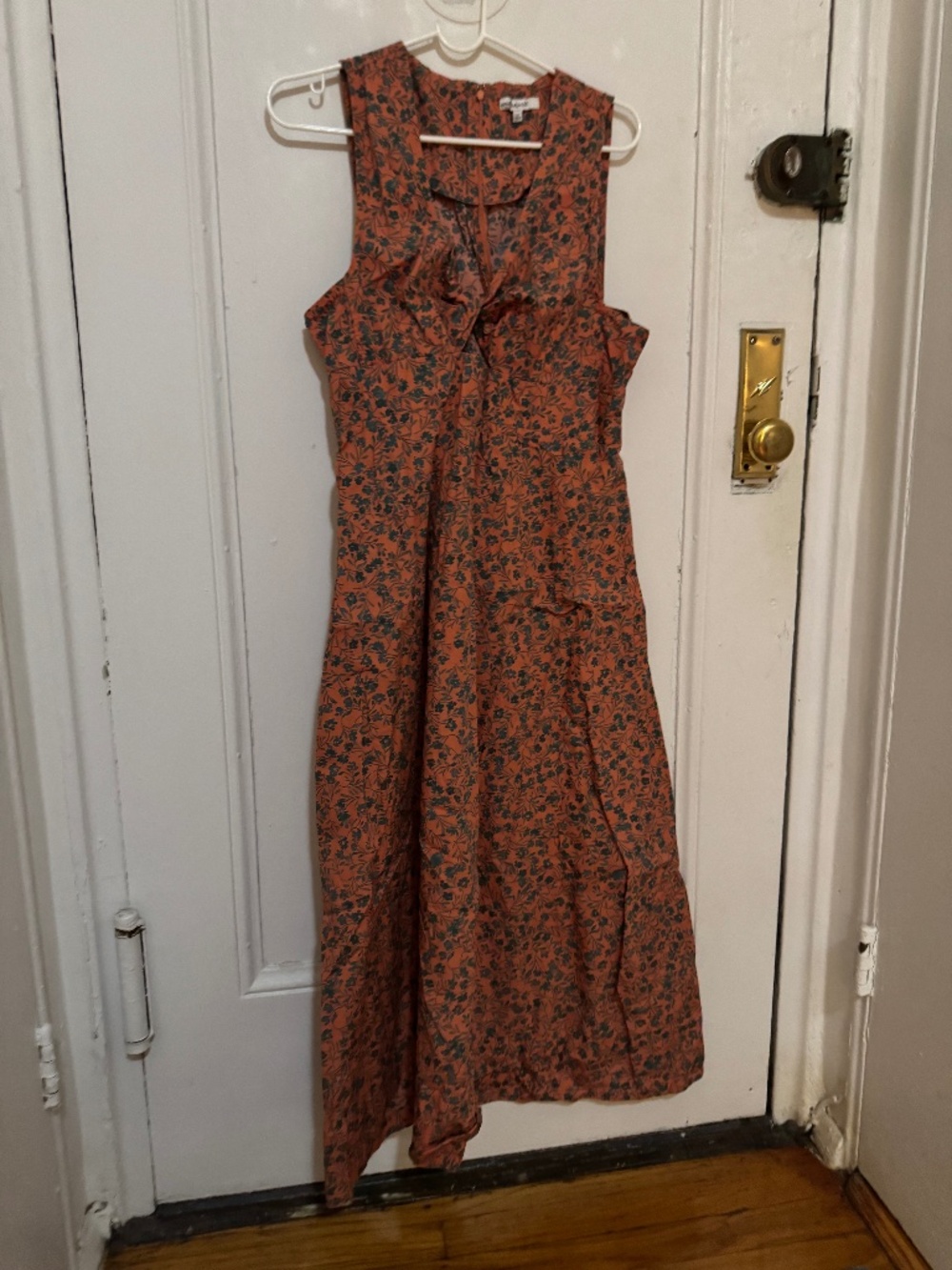 Madewell dress coral/orange with floral design